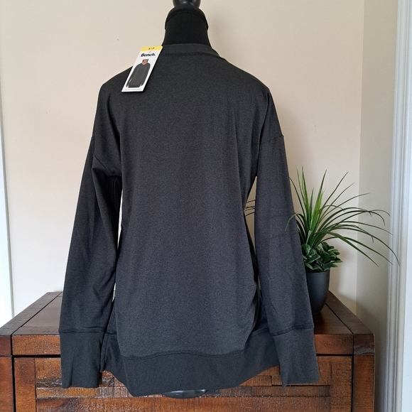 Bench Split Hem Long Sleeved Top Grey T-shirt Women's Small Soft Knit Tee - Picture 5 of 13